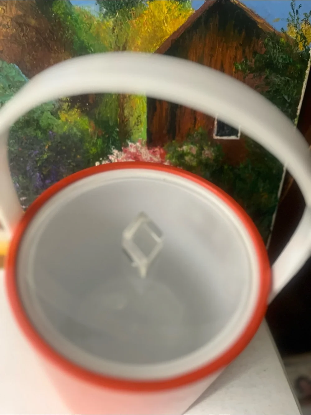 Vintage Orange Ice Bucket by bucket brigade